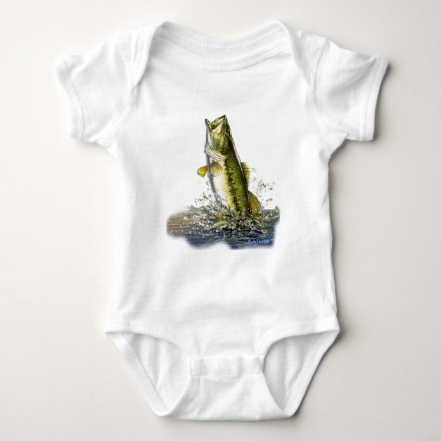 Hoppa largemouth bas tee shirt (Framsida)