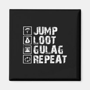 Hoppa Loot Gulag Upprepa Gamer Present Spelande Ga Magnet