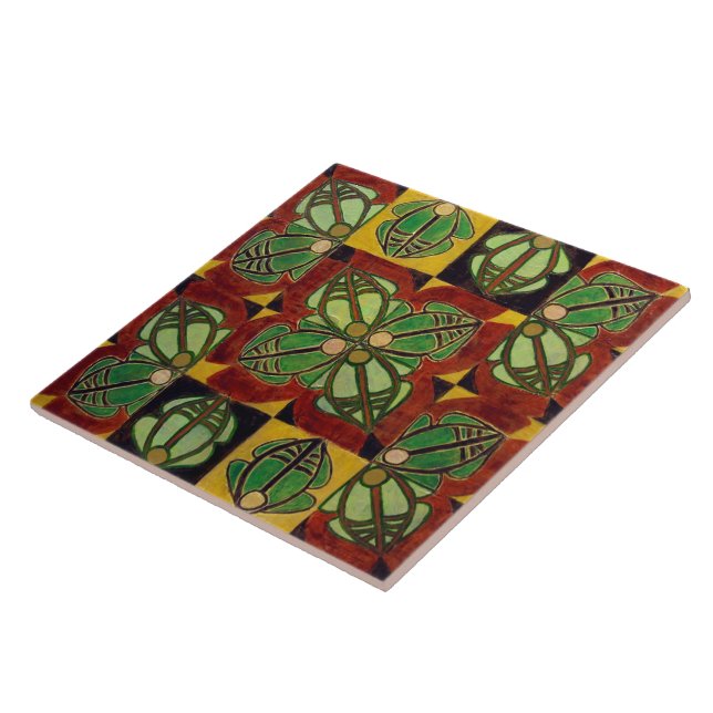 "Hoppa" (målning) keramiskt belägger med tegel Kakelplatta (Sidan)