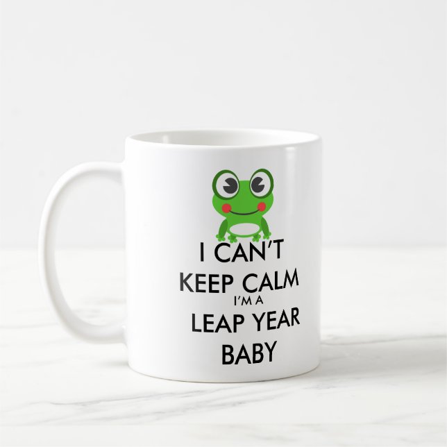 Hoppa muggen för kaffe för årsskottdagbabyen kaffemugg (Vänster)