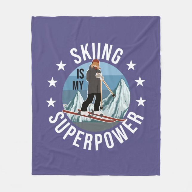Hoppa över är min supermakt fleecefilt (Framsidan)