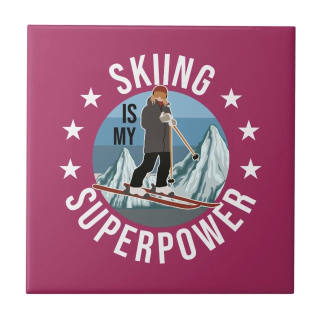 Hoppa över är min supermakt kakelplatta (Framsidan)