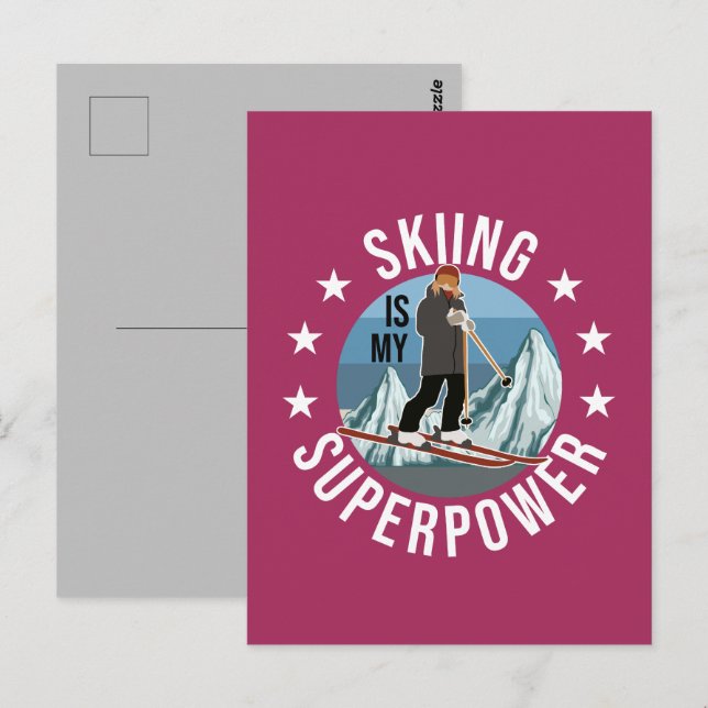 Hoppa över är min supermakt vykort (Fram/baksida)