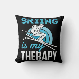 Hoppa över är min terapeutiska underbara Skier Ski Kudde