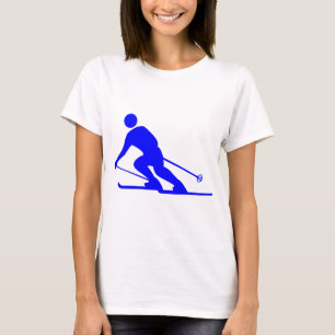 Hoppa över - blå tee shirt
