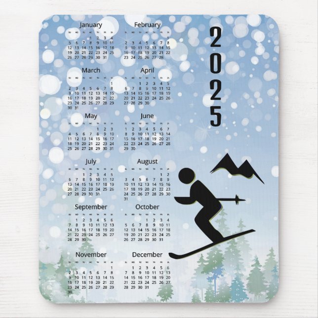 Hoppa över design 2025-kalender musmatta (Framsidan)