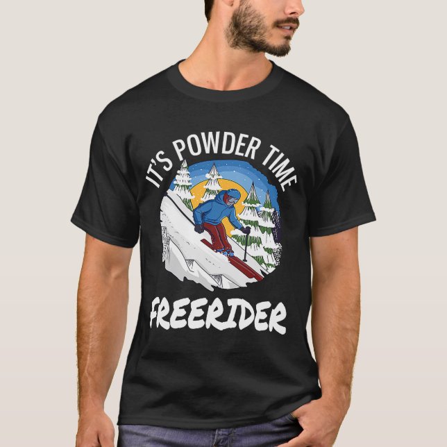 Hoppa över det är Powder Time Freerider Freeriding T Shirt (Framsida)