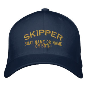 Hoppa över ditt namn eller båda Namn i båten! Broderad Keps