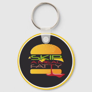 Hoppa over en målfetknopp Keychain Nyckelring