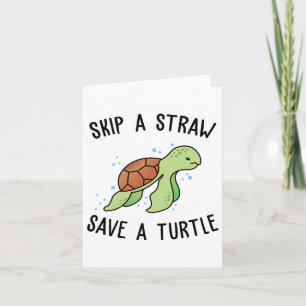 Hoppa över en rå Spara A Turtle Låt oss Sparan Tur Kort