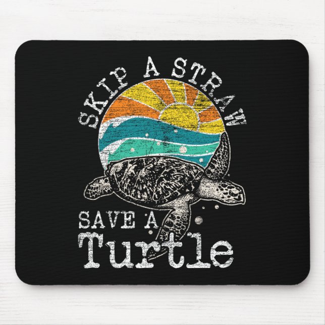 Hoppa över en rå Spara A Turtle Musmatta (Framsidan)