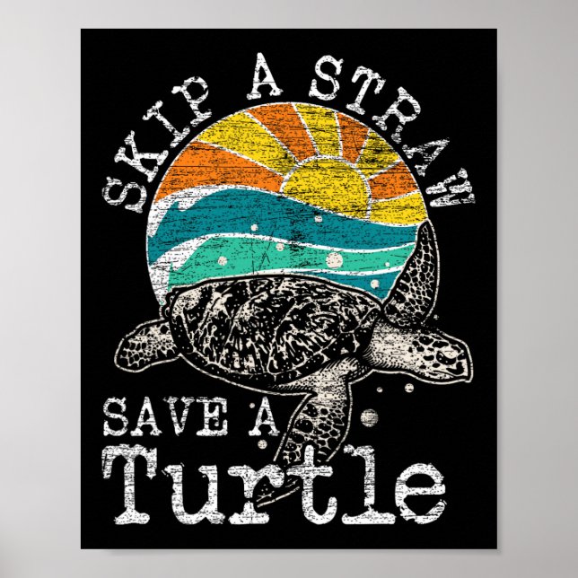 Hoppa över en rå Spara A Turtle Poster (Framsidan)