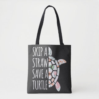 Hoppa över en Straw Spara a Turtle Eco Tote Bag Tygkasse