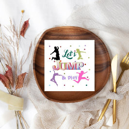 Hoppa över färgfull Födelsedagsfest för Trampoline Pappersservett