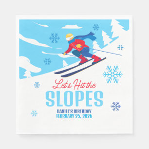 Hoppa över födelsedagen Låt oss Slå Slopes Napkins Pappersservett