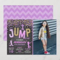 Hoppa över födelsedagsinbjudan Hoppade Trampoline 