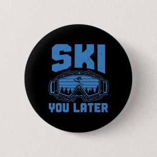 Hoppa över funny Ski, senare Winter Skier Knapp