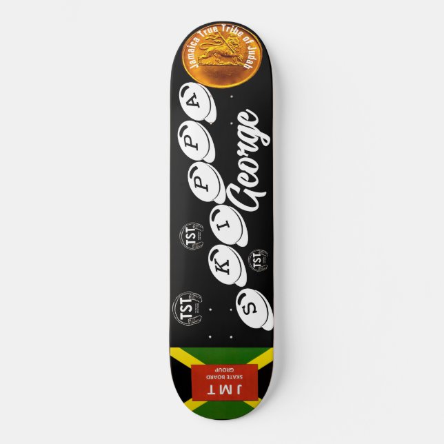 HOPPA ÖVER GEORGE 8 1/4" Skateboarddäck Mini Skateboard Bräda 18,5 Cm (Framsida)
