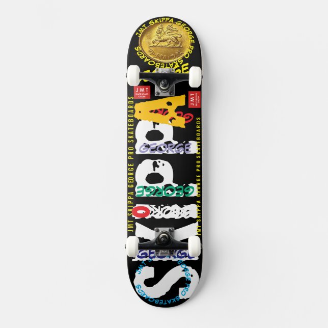 HOPPA ÖVER GEORGE MINI SKATEBOARD BRÄDA 18,5 CM (Framsida)
