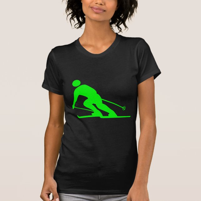 Hoppa över - Grönt T-shirt (Framsida)