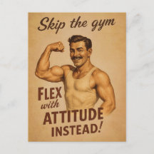 Hoppa över gymmet Vintageaffisch | Retro Fitnesshu
