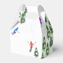 Hoppa över julen i Illustration Ski Julafton Presentaskar