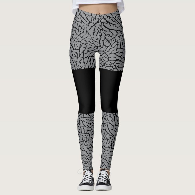Hoppa över Morsa Elephant-utskrift Leggings (Framsida)