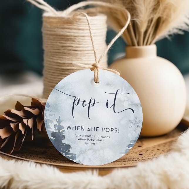 Hoppa över när hon poppar vattenfärgsskog gåvor etiketter (Skapare uppladdad)