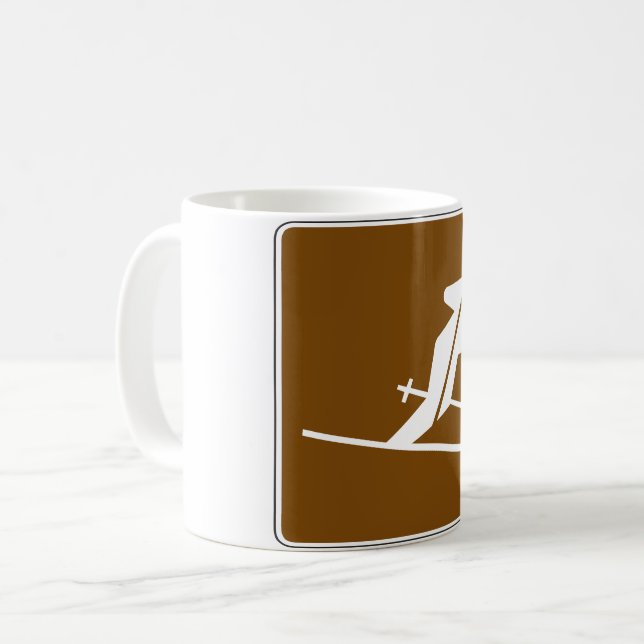 Hoppa över områdesrekreationstecken kaffemugg (Framsida vänster)