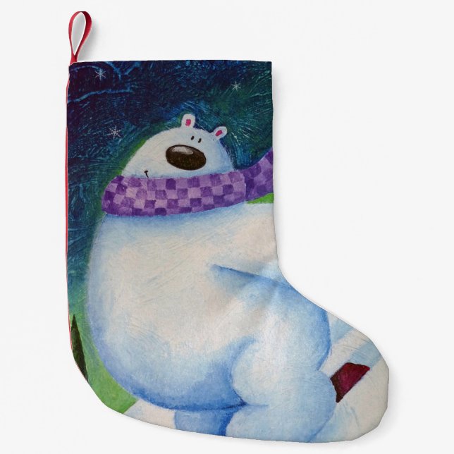 Hoppa över Polar Bear Liten Julstrumpa (Framsidan)