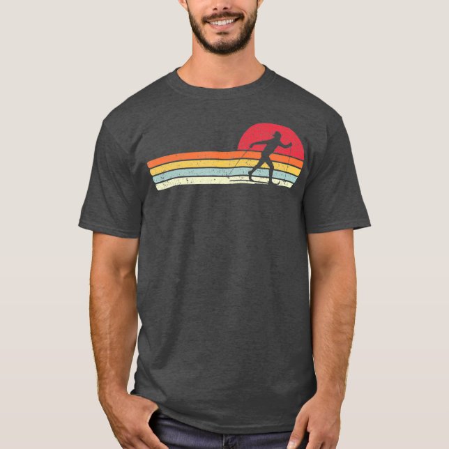 Hoppa över Retro Stil för Skier_1 T Shirt (Framsida)