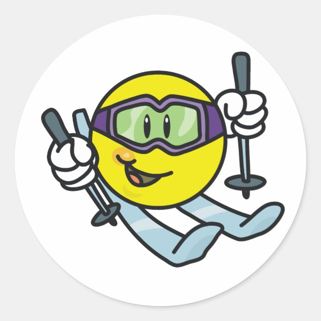 Hoppa över runt klistermärke (Framsida)