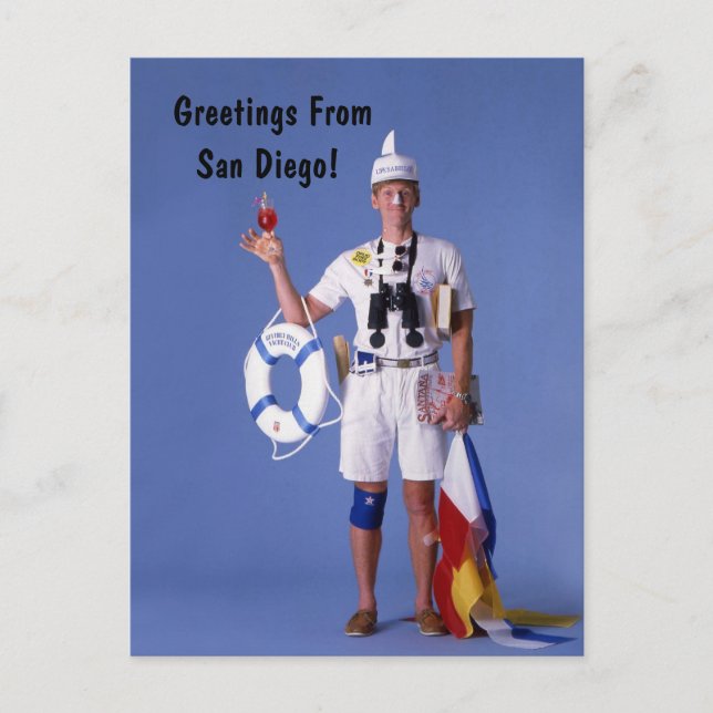 Hoppa över Sayles™_Hälsning från San Diego-vykort Vykort (Framsida)