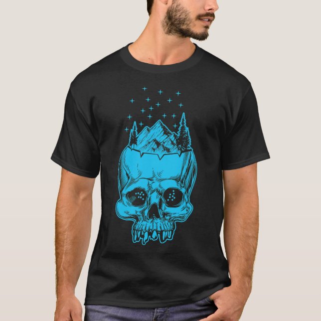 Hoppa över snurrande skullsrider t shirt (Framsida)