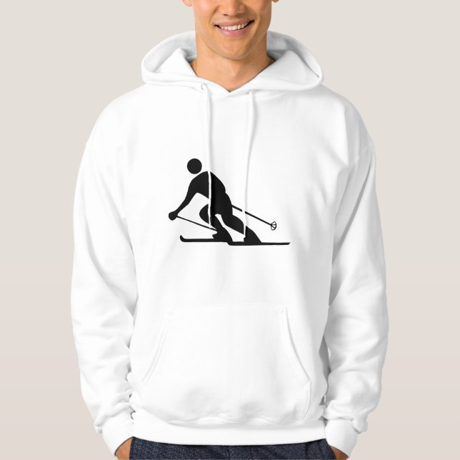 Hoppa över - svart hoodie (Framsida)