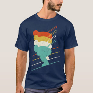 Hoppa över Vintagen för Retro Ski T Shirt