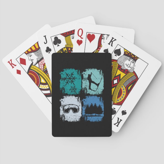 Hoppa över vintersportar casinokort (Baksidan)