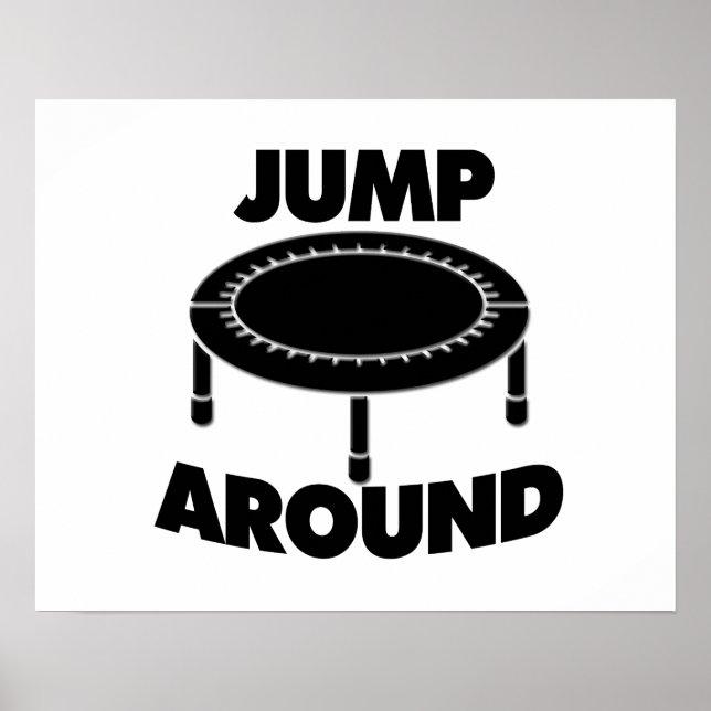 Hoppa runt Trampoline Poster (Framsidan)