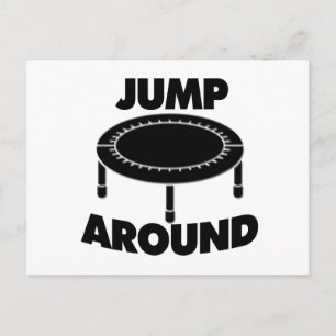 Hoppa runt Trampoline Vykort