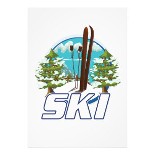 Hoppa, skidan poster logotyp.