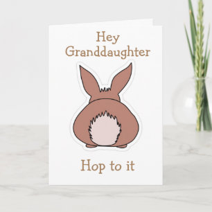 HOPPA TILL DET *GRANDDOTTER* PÅSKKORT HELGKORT