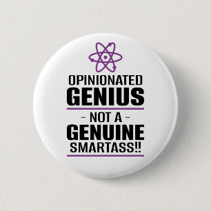 "Hoppad genus...Inte en Äkta Smartass" Knapp