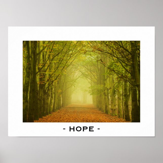 Hoppaffisch med ljus i slutet av en tunnel poster (Framsidan)