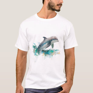 Hoppande delfin presentidé t shirt