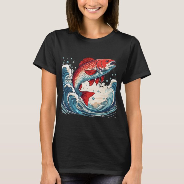 Hoppande guldfisk t shirt (Framsida)