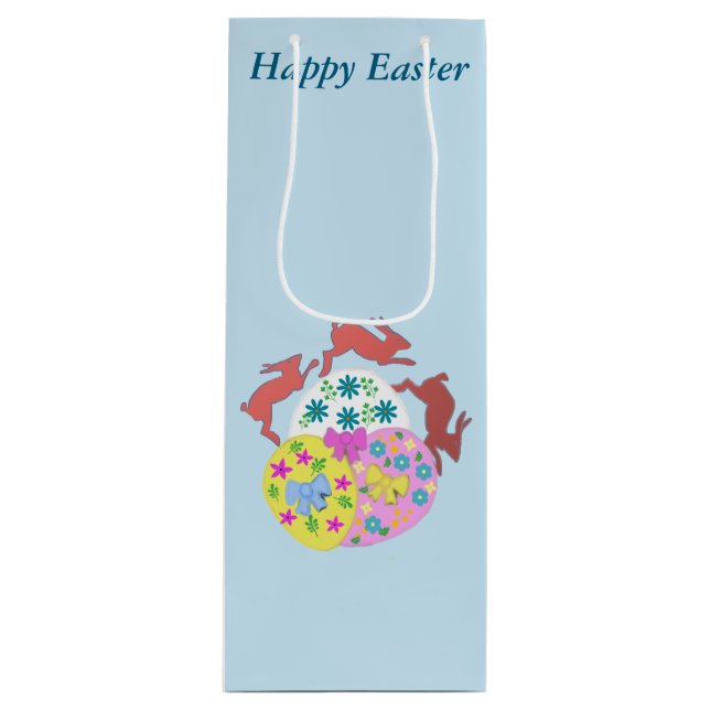 Hoppande harar redigerbar påsk (Framsidan)