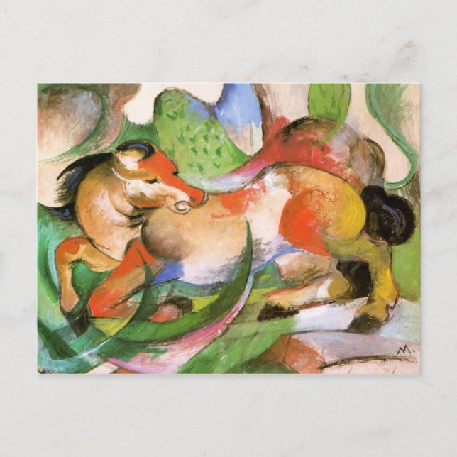 Hoppande häst (Springendes Pferd) Vykort (Framsida)