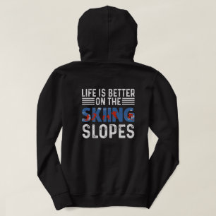 Hoppande, livet är bättre på slätten hoodie