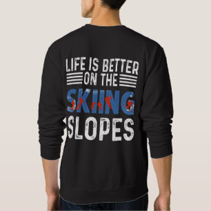 Hoppande, livet är bättre på slätten lång ärmad tröja