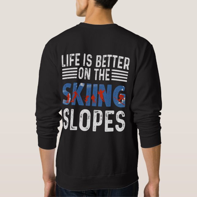 Hoppande, livet är bättre på slätten lång ärmad tröja (Baksida)